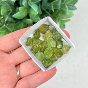 One Mini Raw Peridot