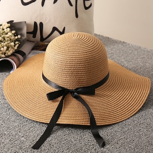Style Straw Hat with Wide Brim, Summer Straw Hat, Straw Hat for Women, Foldable Summer Straw Hat,Made in USA.Christmas Gift