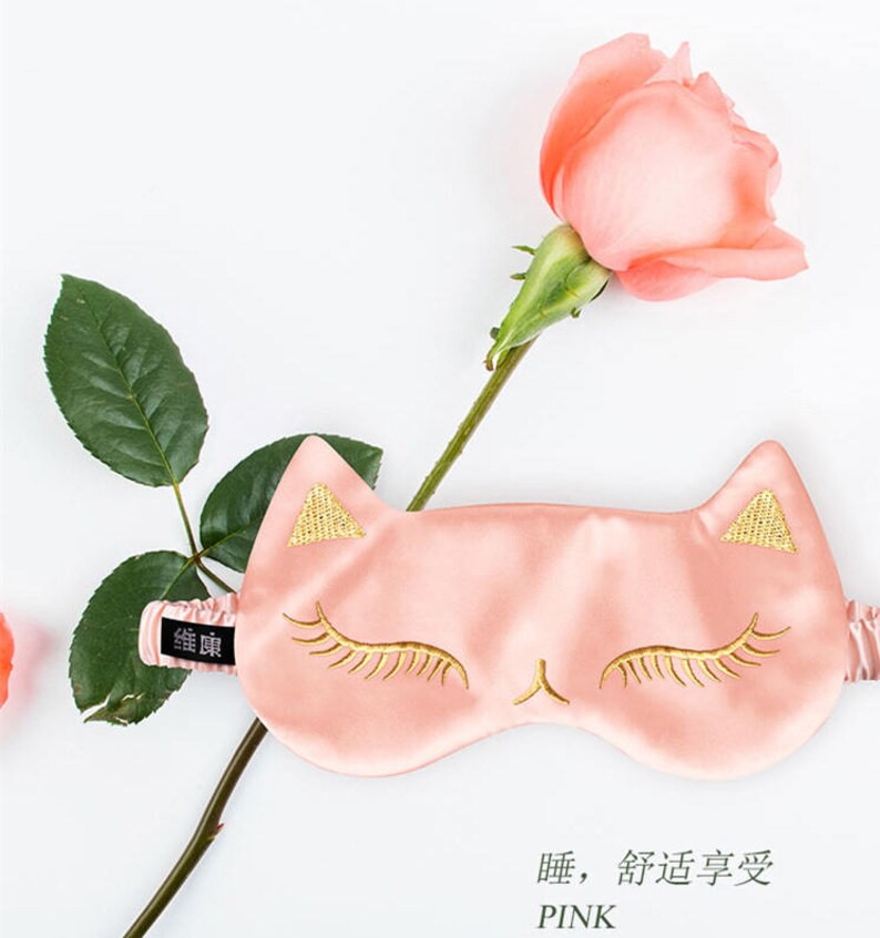 New Silk Cat Eye Mask Silk Eyemasks Black Cat Sleep Mask Etsy