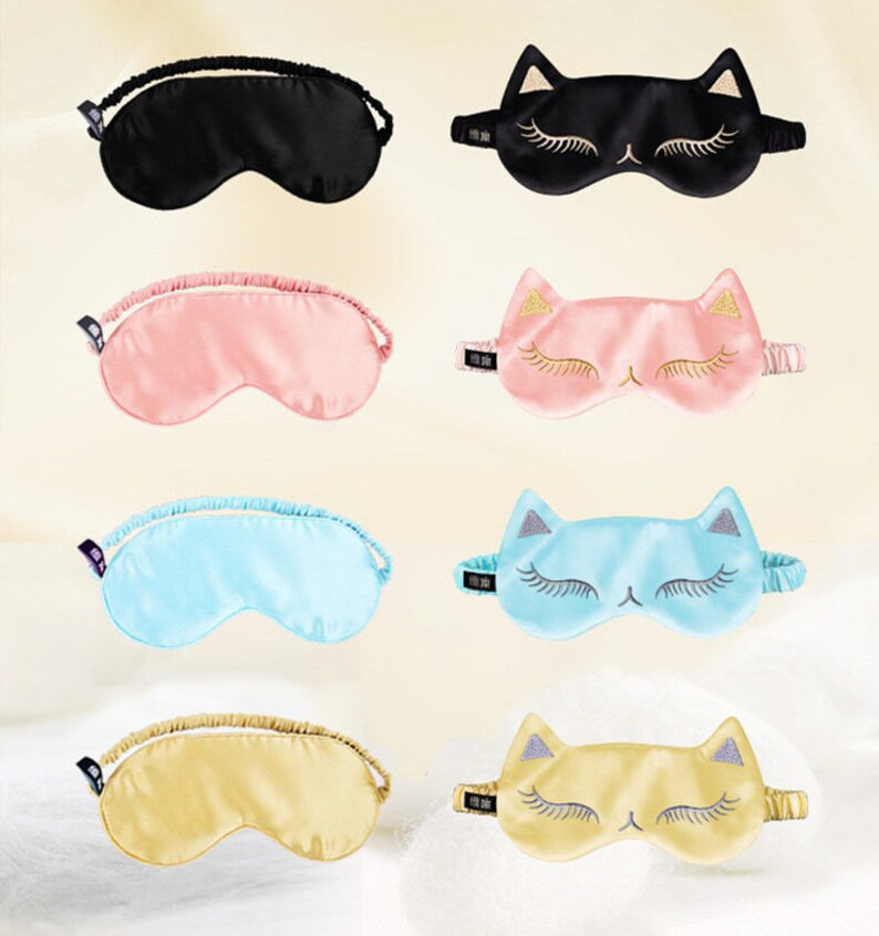 New Silk Cat Eye Mask Silk Eyemasks Black Cat Sleep Mask Etsy