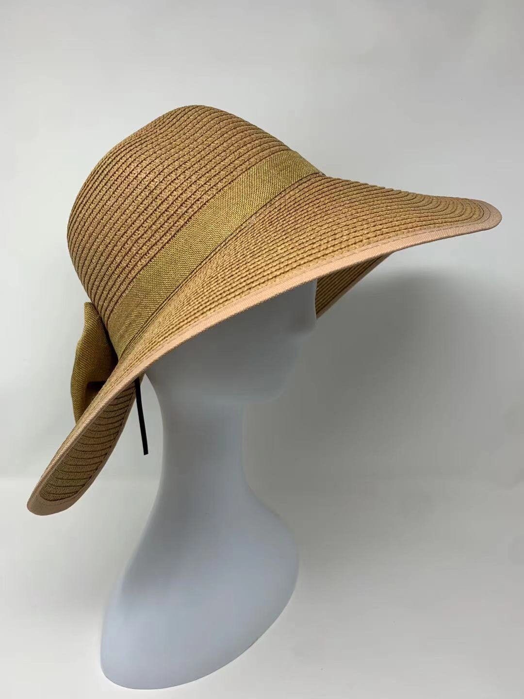 Vintage Summer Straw Hat With Wide Brim Beach Hat With Bow - Etsy
