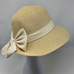 New Vintage Summer Straw Hat Beach Hat With Bow Sun Visor - Etsy
