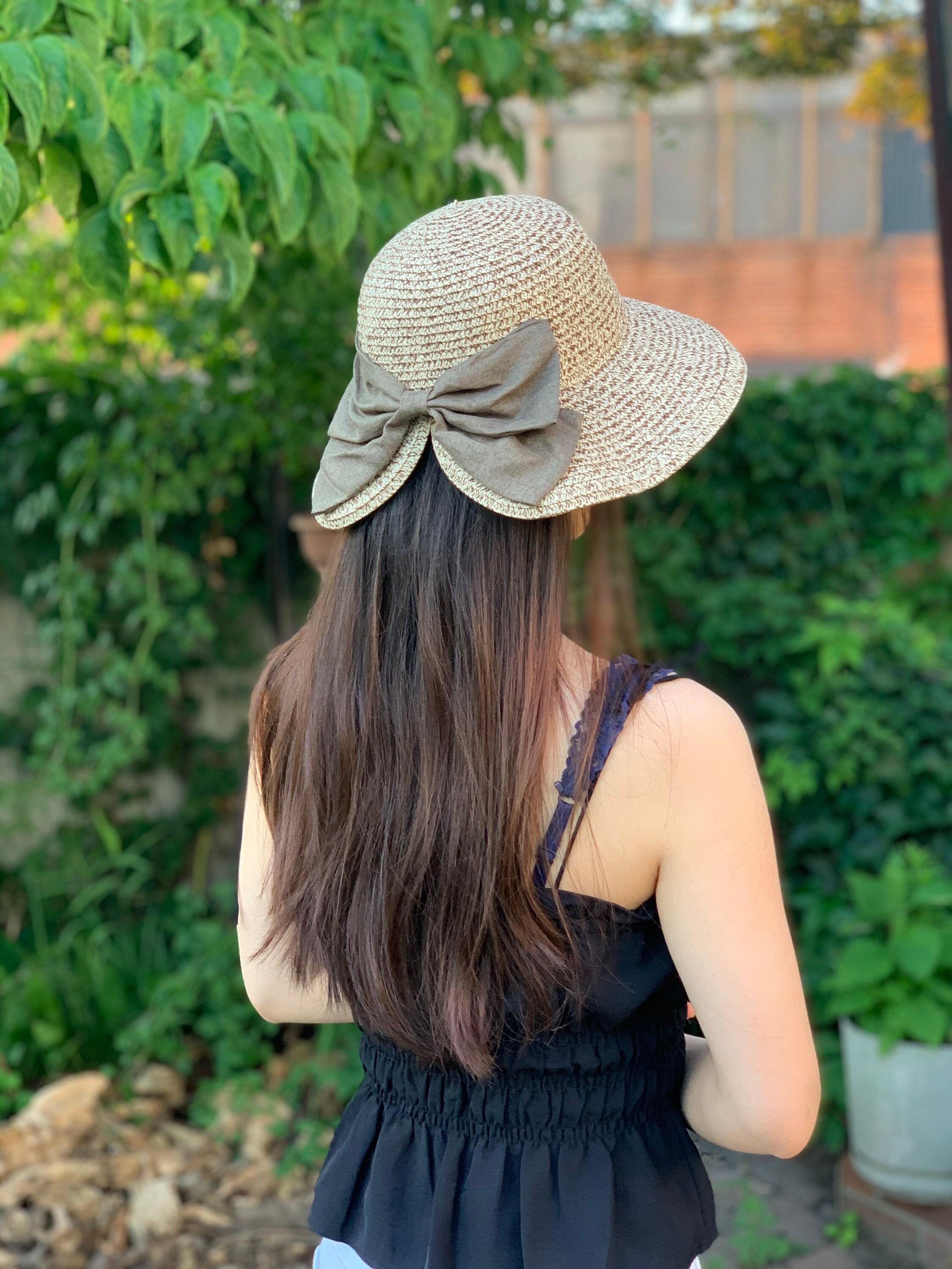 Vintage Summer Straw Hat Beach Hat With Bow Sun Visor Hat Etsy Canada