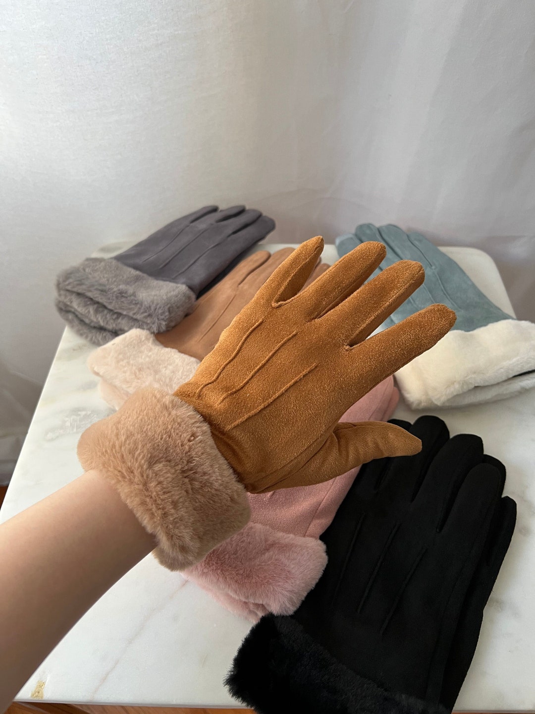 Warm Lined Gloves, Women Gloves. Etsy