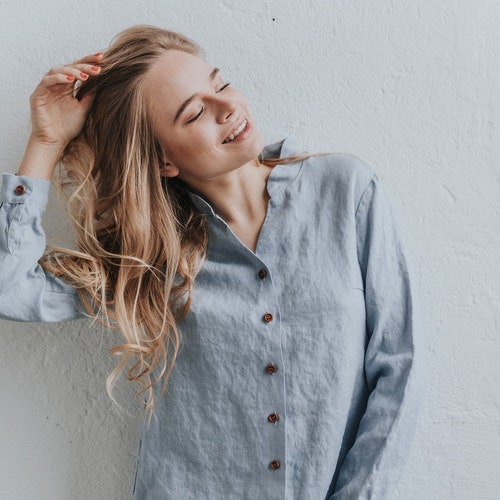 Linen Shirt Women Angelia Linen T-shirt 