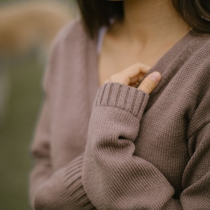 Alpaca wool cardigan for women, Oversized open front sweater, Hand knit cardigan womens sweater, Loose oversized knit sweater image 3