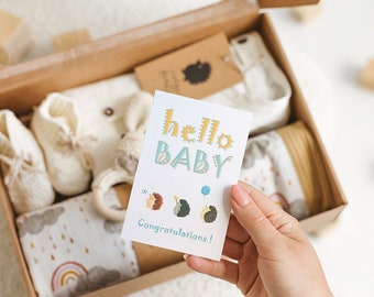 Organic Baby Girl & Baby Boy Gift Set | New Baby Girl Gift Box | Adorable Keepsake for Newborns