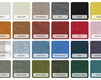 Linen Samples Fabric Swatches: Medium Weight, Oeko Tex Certified, Baltic, Washed