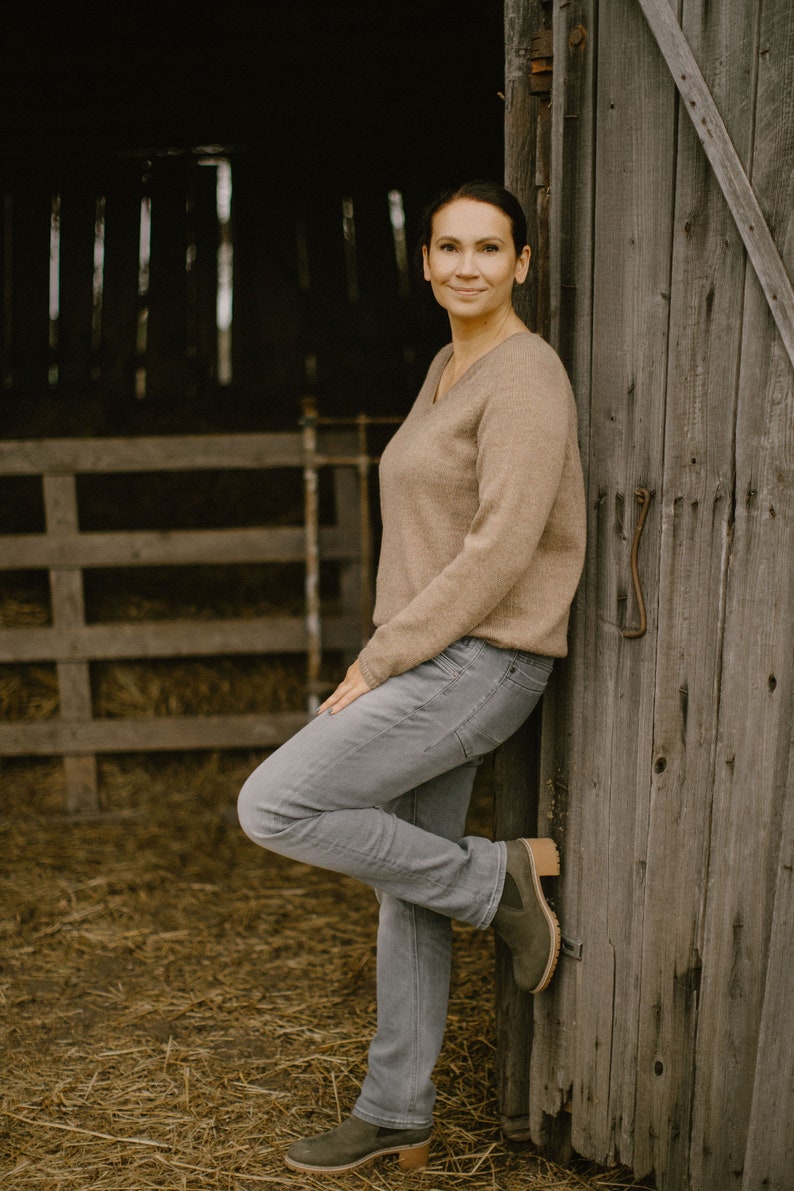 Loose knit ALPACA SWEATER for women, 20 COLORS, Oversized V-neck sweater for fall and winter, Womens alpaca wool sweater, shops Alpaca gifts