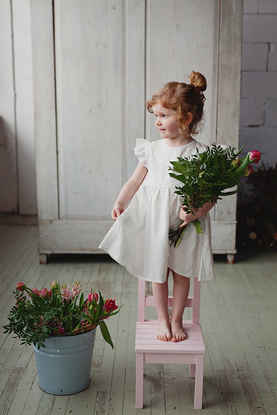 White colour dress for baby girl cheap