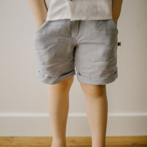 Boys Linen Shorts Etsy