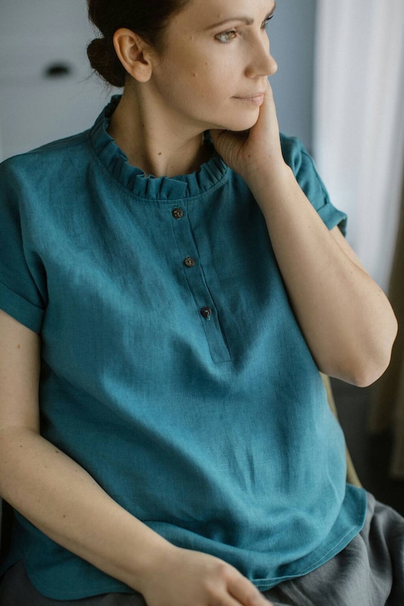 ドゥーズィエムクラス✨Linen Collarless ブレザー　ブラック ドゥーズィエムクラス Linen Collarless ブレザー ブラック