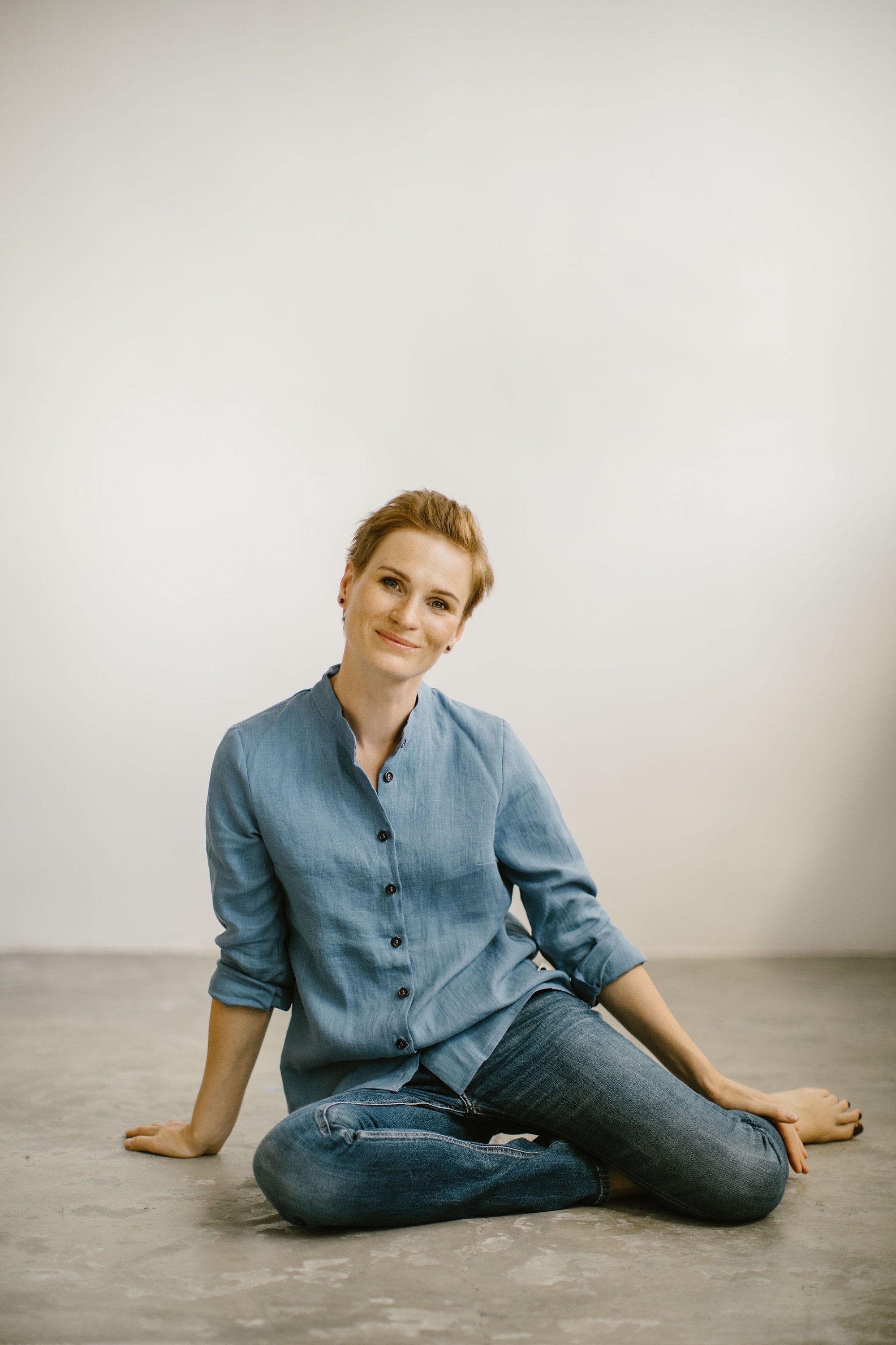 Classic Linen Button up Shirt SKYLAR 