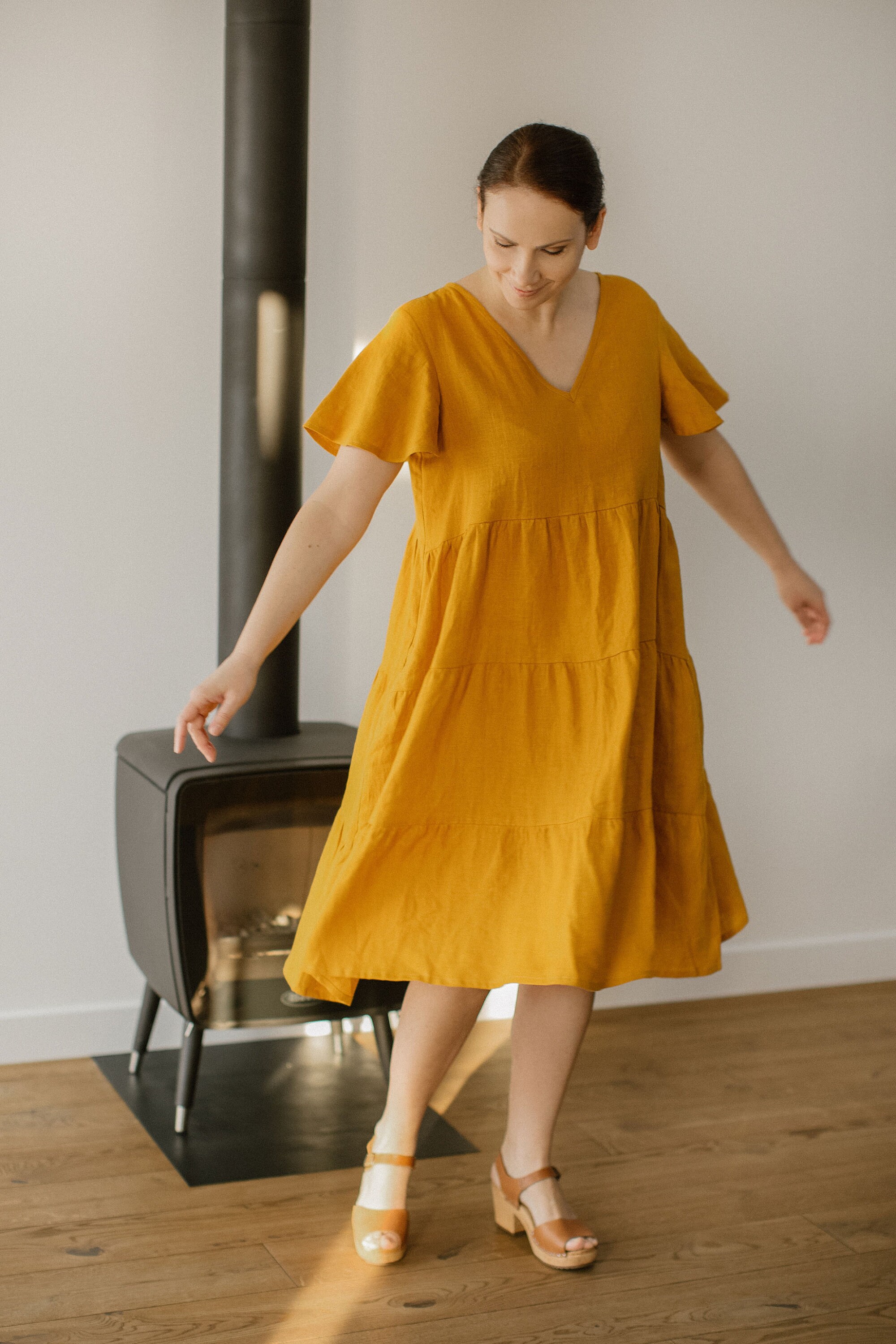 Plus Size Linen Dress LORA Loose Summer Dress With Pockets - Etsy