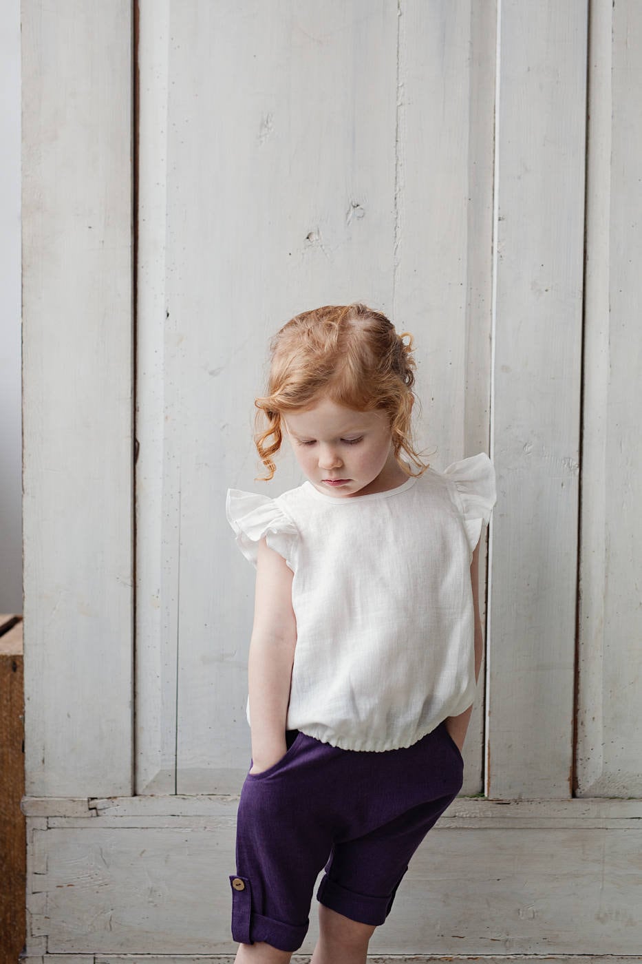 Linen Shirt for Baby Girl Flower Girl Shirt Organic Baby Etsy