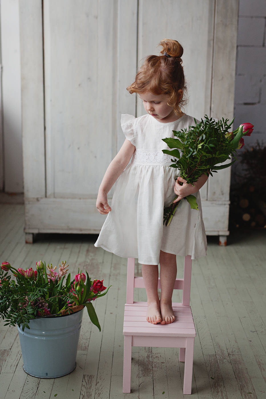 Manuel Du Fleuriste: Nouveau Programme Cap 2018 Robe de mariée blanche de bébé fille / tout-petit robe de - Etsy France