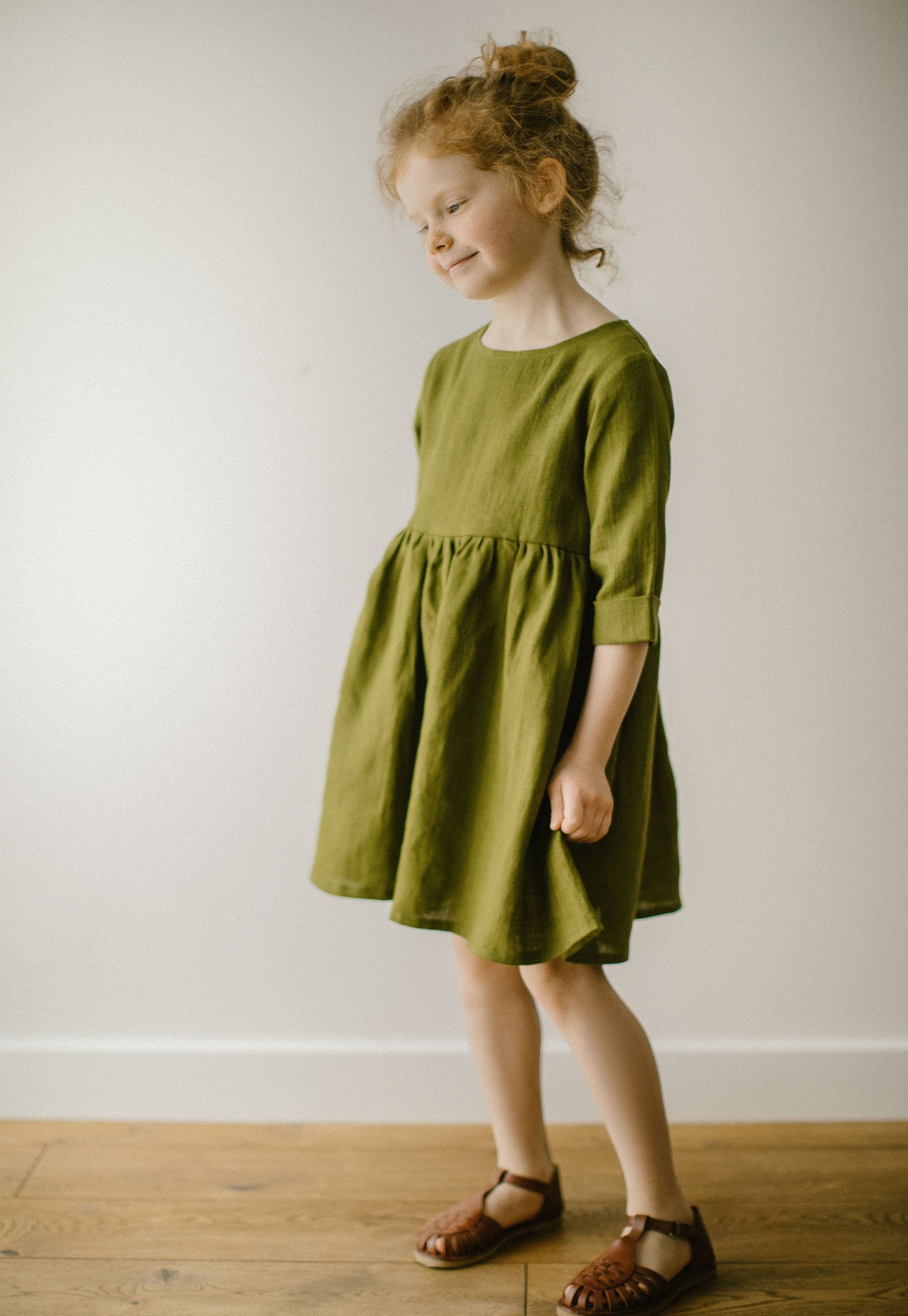Vestido de lino para niñas en verde manzana Vestido de lino - Etsy México Vestido de lino para niñas en verde manzana Vestido de lino - Etsy México
