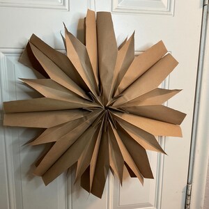 Version F.2pc Sac en papier fait main étoile/étoile de fenêtre/flocon de neige/étoile suspendue pour la maison et toute l'année