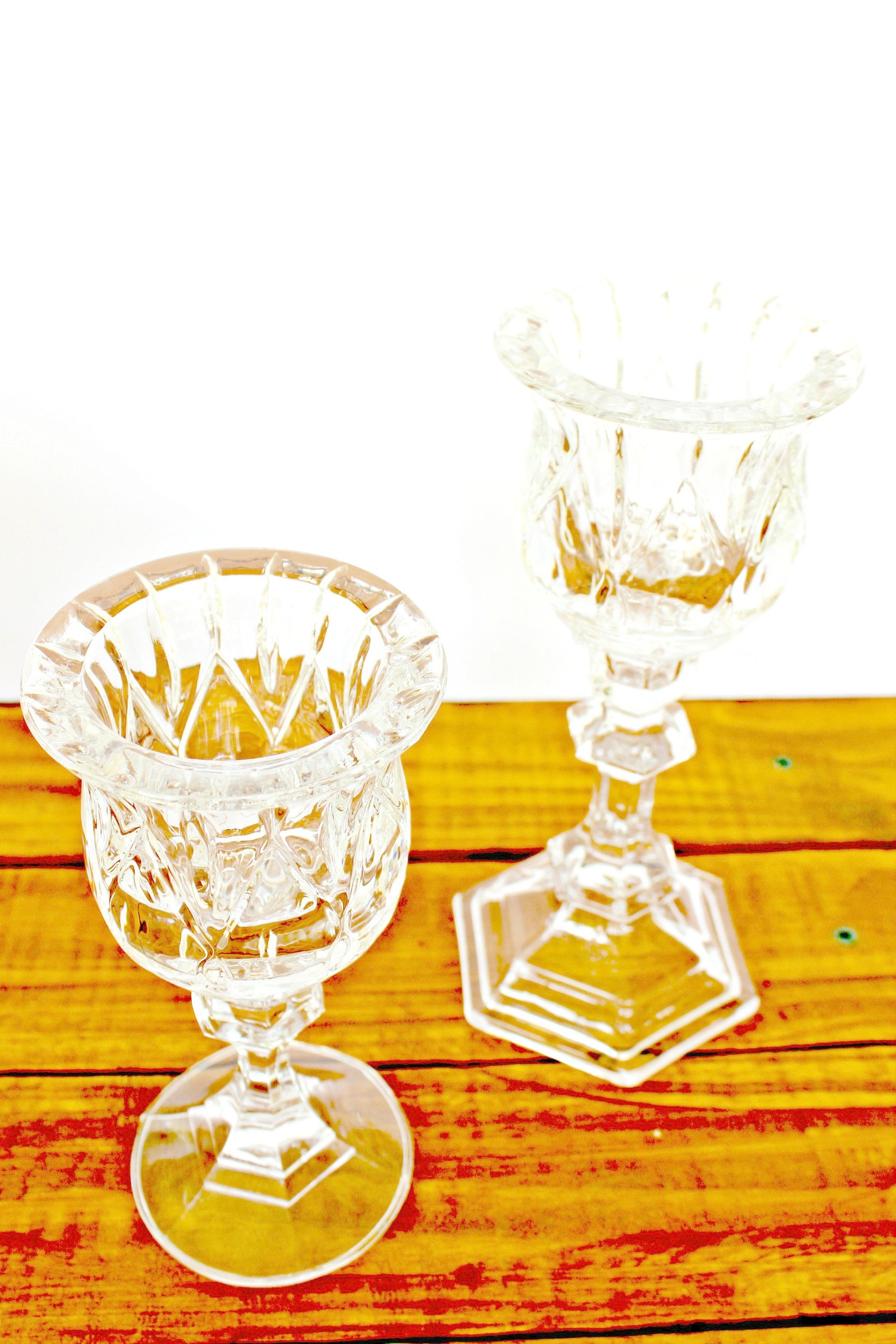 Glass Bath Decor / Crystal Wedding Decor / Centerpiece Votives Etsy