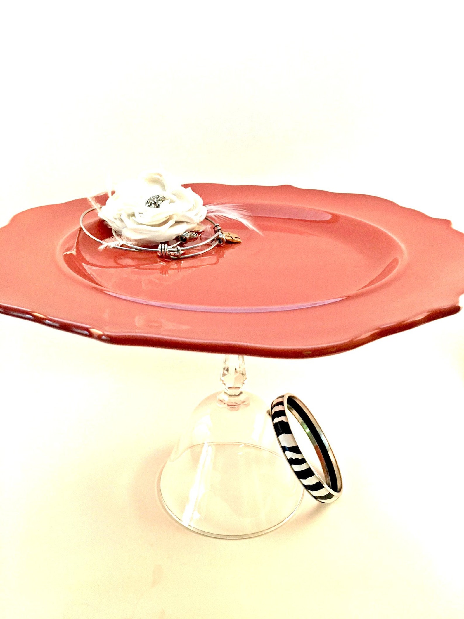 Halloween Cake Stand 11 in Cake Stand Upcycled Cupcake Etsy