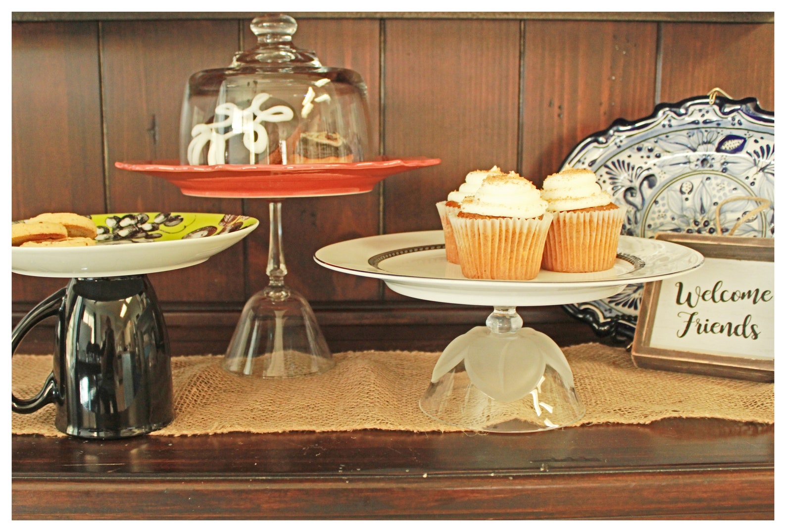 Halloween Cake Stand 11 in Cake Stand Upcycled Cupcake Etsy