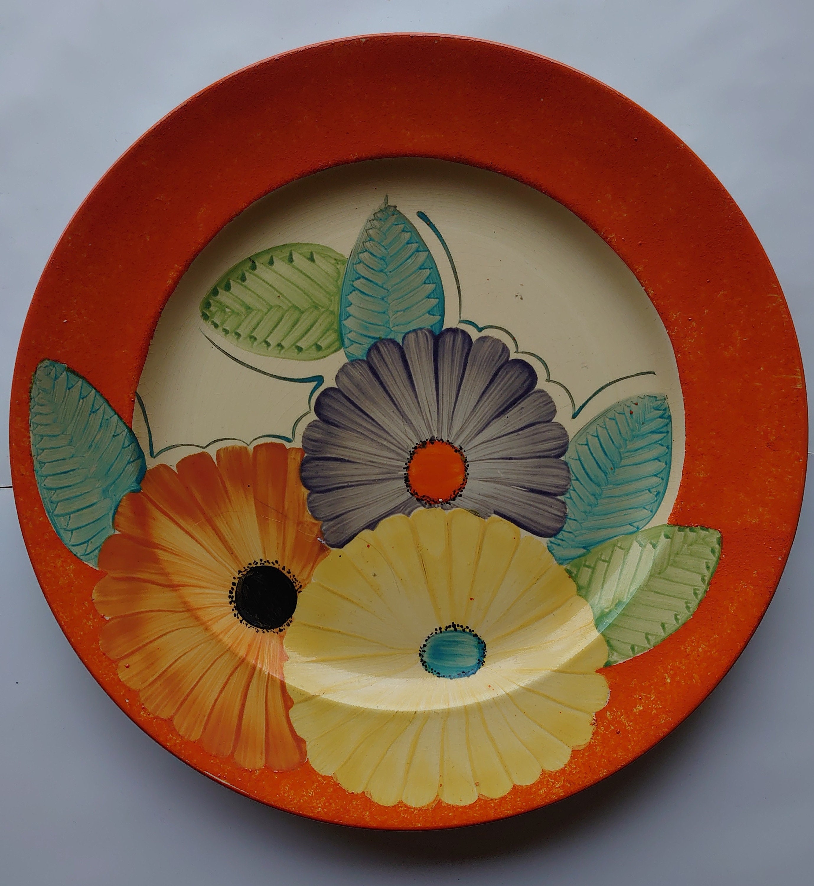 Vintage Grays  12" or 10.5" ceramic plate Art deco. 1930s A628