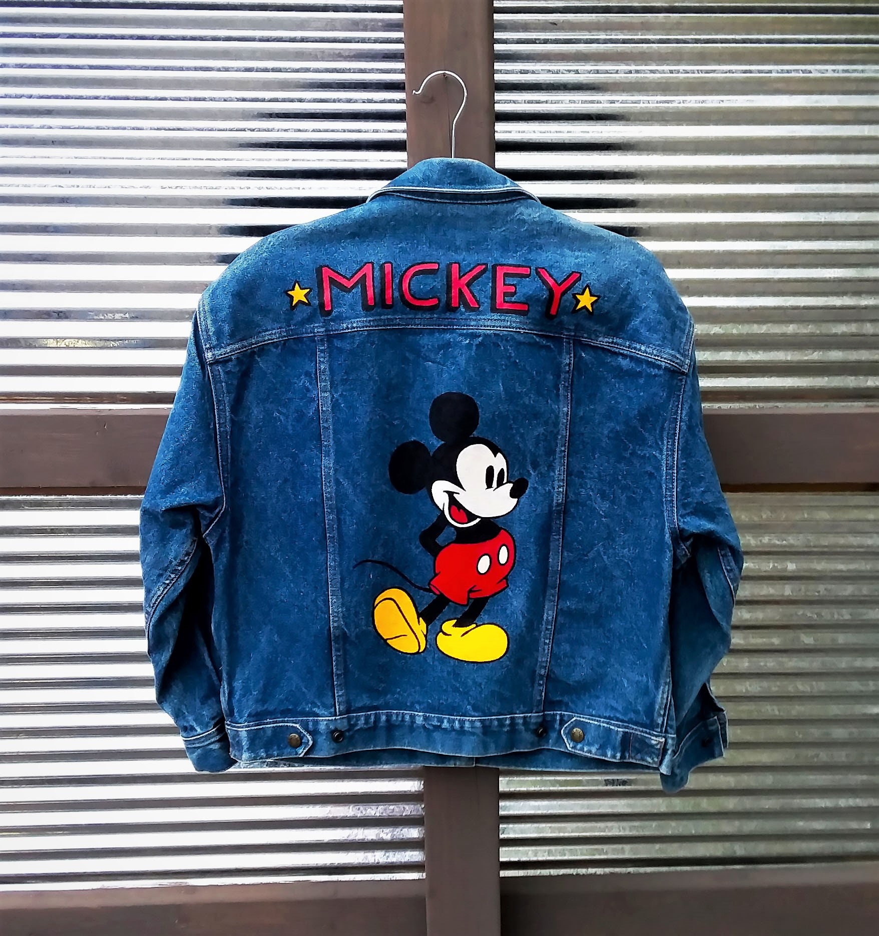 mickey mouse blue jean jacket
