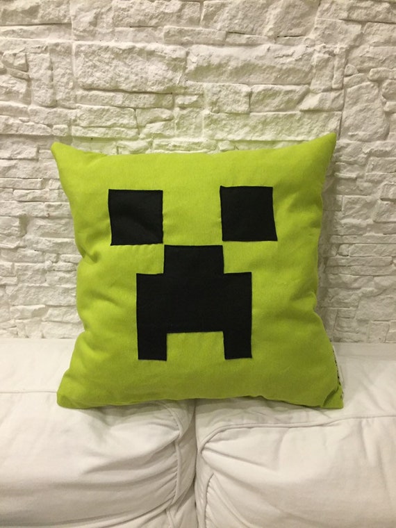 Minecraft Cushion Creeper Pillow Oreiller Etsy