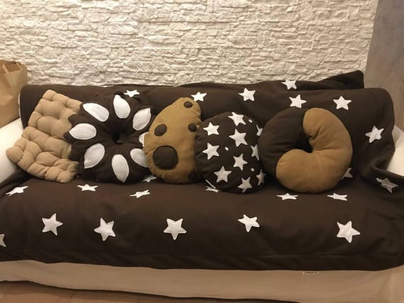 plaid sofa plus 5 cookie cushions plaid Set 3 piece giant sushi pillows | Etsy