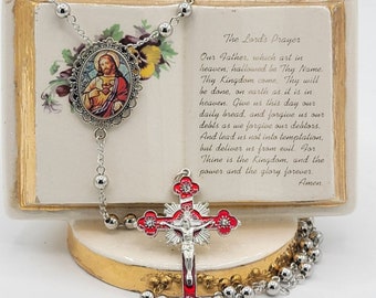The Sacred Heart of Jesus Rosary Rosario Del Sagrado Corazón De Jesús ...