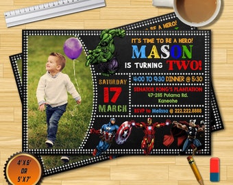 superhero birthday invitation etsy
