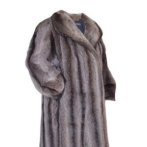 Real Luxury Soft Raccoon Fur Long Coat, Women&#39;s Raccoon Fur Long Coat Gift for Her