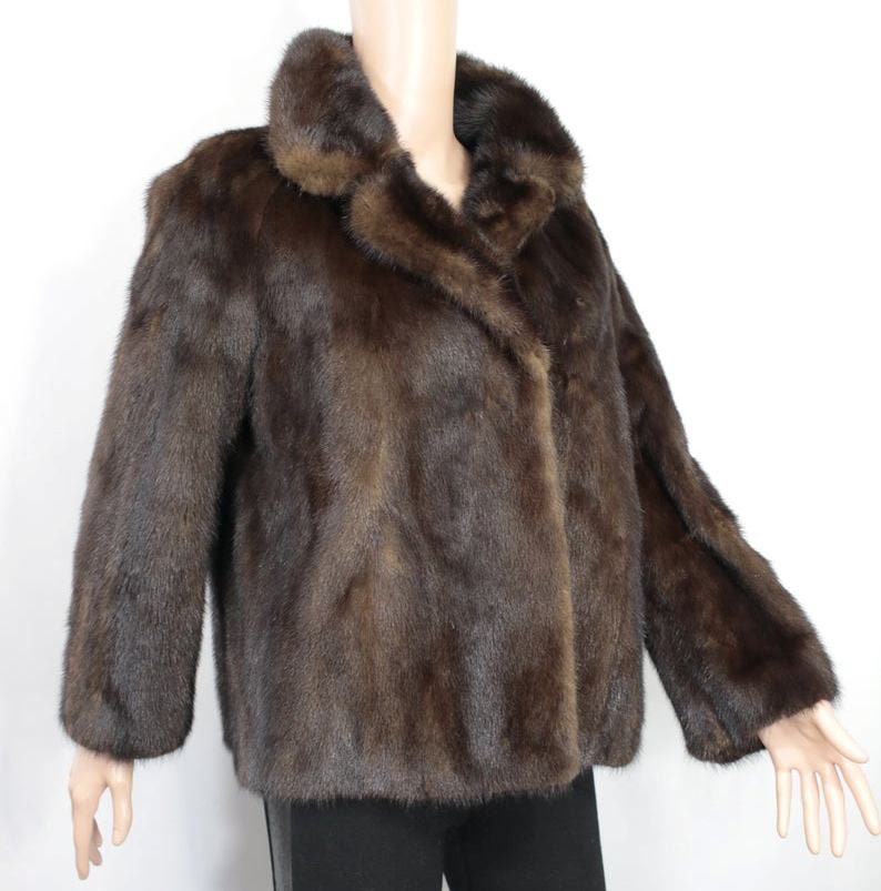 Women's 1960s Coffee Brown Mink Fur Coat All Sizes | Etsy