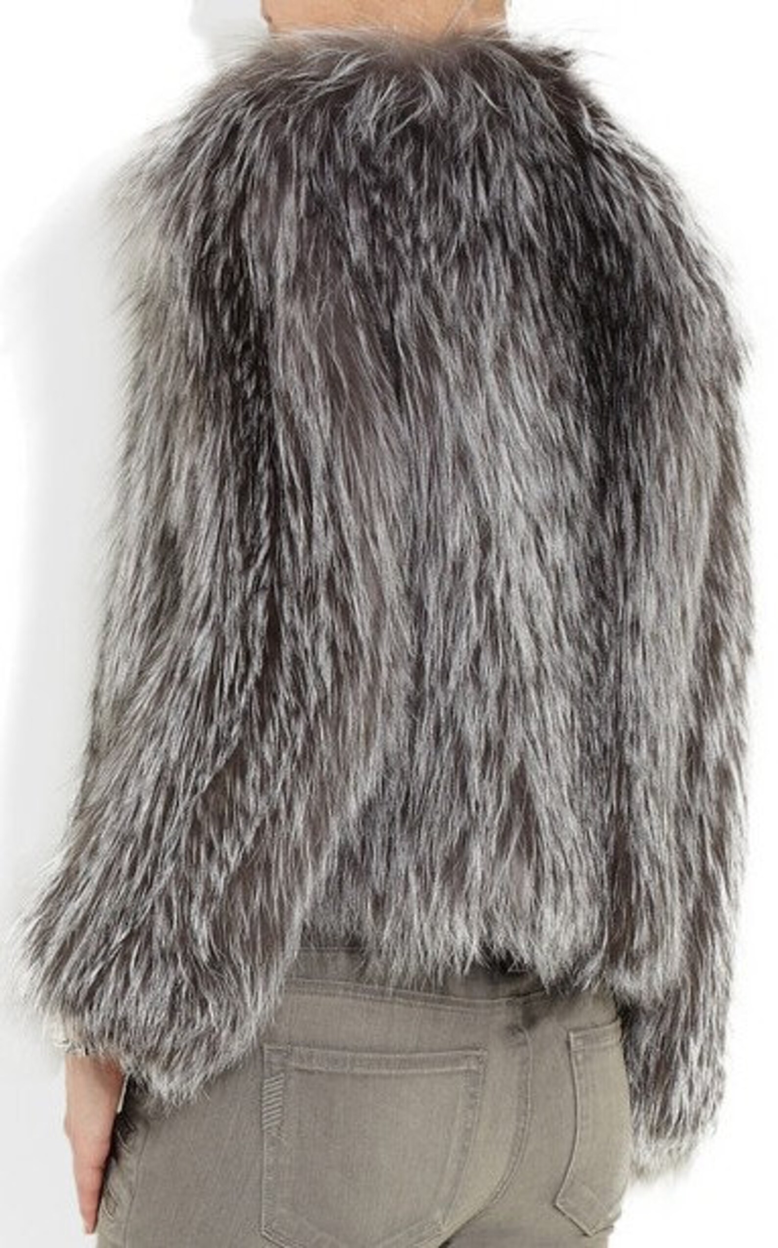 Anzhelina Faux Fur Leather Jacket - Brown