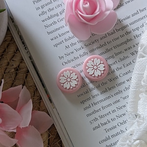 Silikontumgrepp i körsbärsblom | Bärbara joysticks | Blommiga joystickskydd – 2-delat set