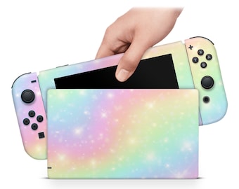 Nintendo Switch Skin Decal For Console Joy-Con And Dock Rainbow