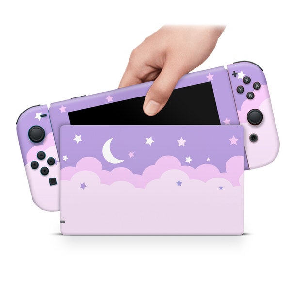 Nintendo Switch Skin Decal For Console Joy-Con And Dock Cloud Pastels