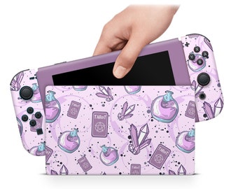 Magic Crystal Nintendo Switch Skin Decal For Console Joy-Con And Dock