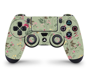 Full Cover Skin Decal Sticker For PS4 Controller Foliage Garden