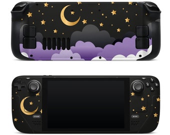 Steam Deck Valve Skins Vinyl Sticker Black Moon Design Premium Skin