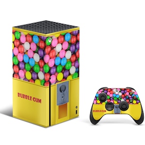 Bubble Gum-skin-dekal för Xbox Series X-konsol och handkontroll, heltäckande vinyl för Xbox Series X