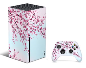 Flowering Skin Decal For Xbox Series X Console And Controller , Full Wrap Vinyl For Xbox Series X