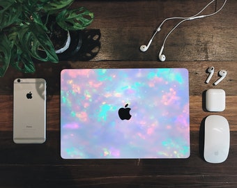 Colored Crystal Macbook Skins 12 Pro 13 Touch Bar 2017 Decal Skins Opal Marble MacBook Air 13 inch Vinyl Decal Sticker MacBook Pro Retina 15