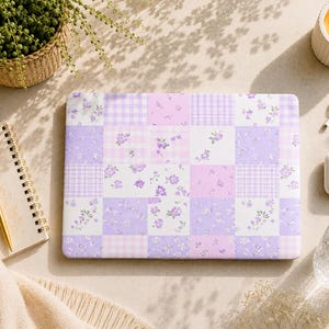 Lavender Patchwork Skin Compatible with MacBook, 3M Vinyl Wrap