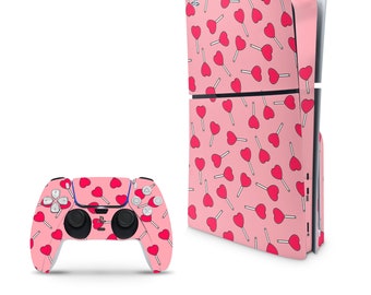 Valentine's Sugar Decal For PS5 Slim Playstation 5 Console And Controller , Full Wrap Vinyl For PS5 Slim