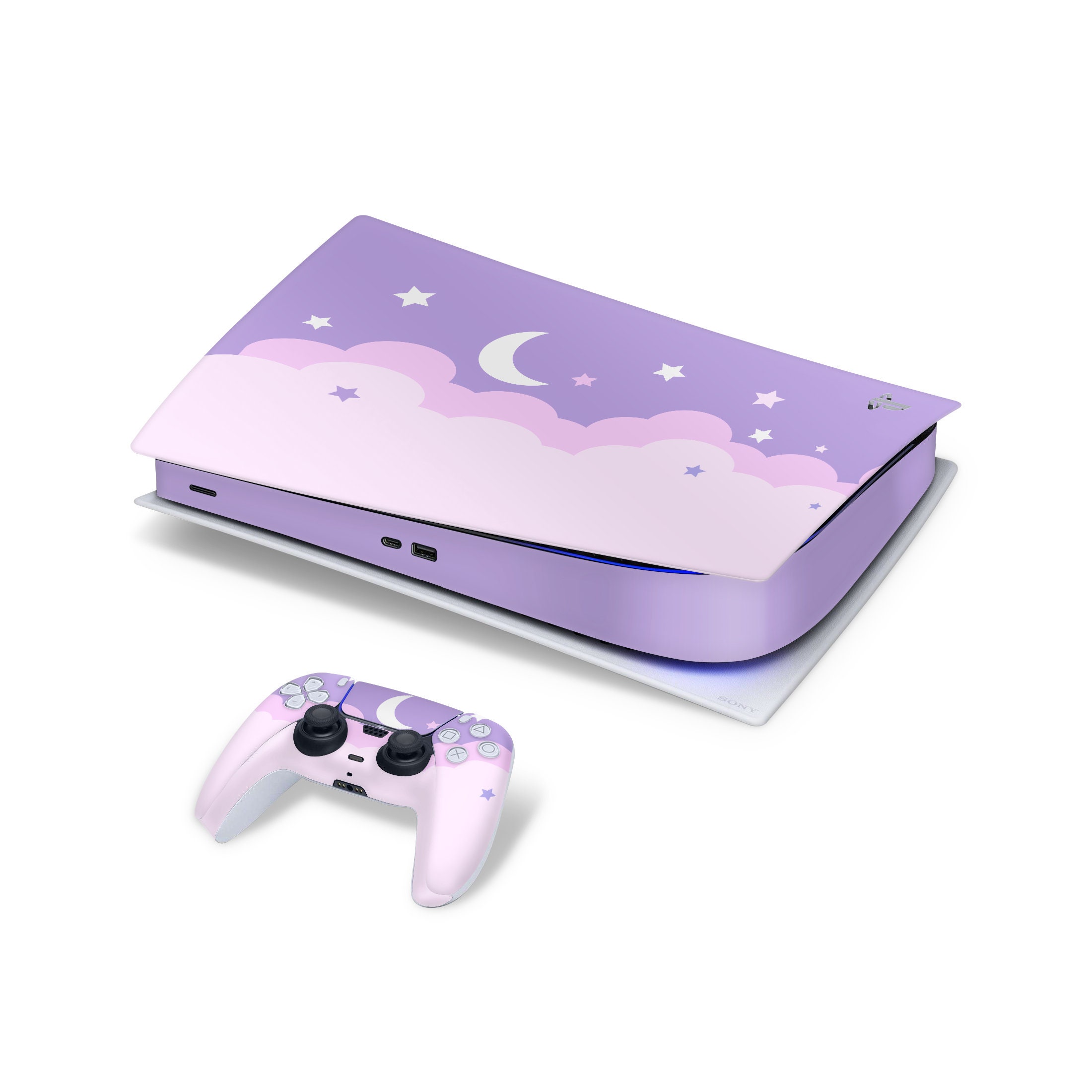 Wave Blue PS5 Console & Controller Skin Solid Color Navy 