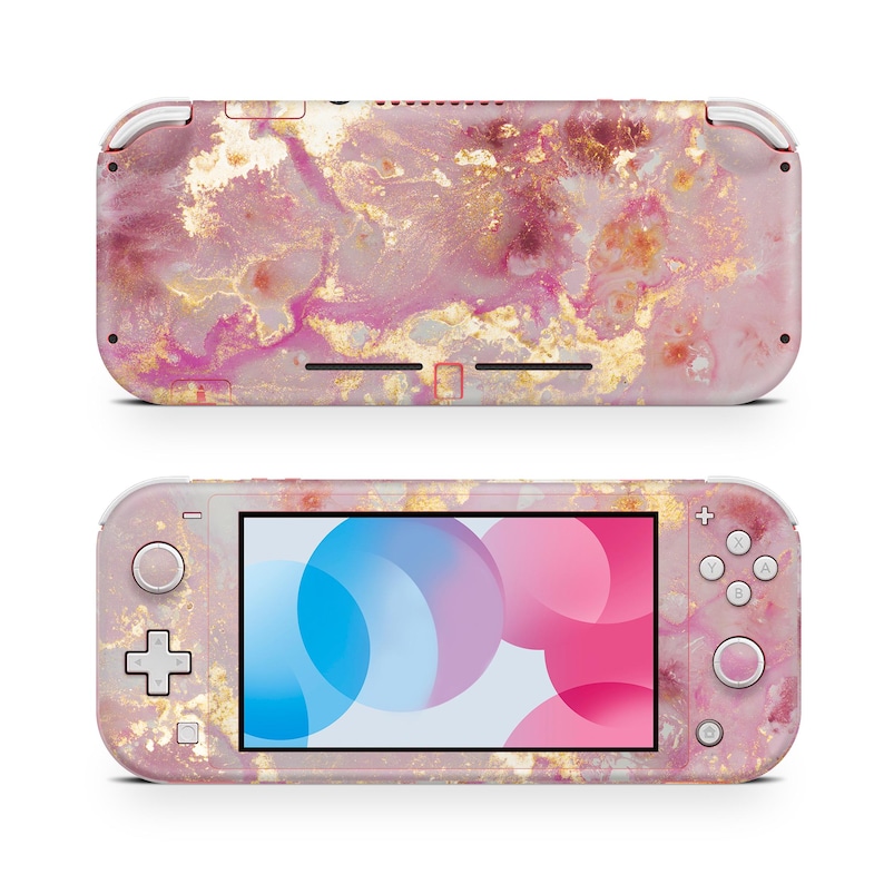 Rose Granit Skin Decal For Gaming Console Premium 3M Vinyl Wrap Compatible With Switch Lite image 1