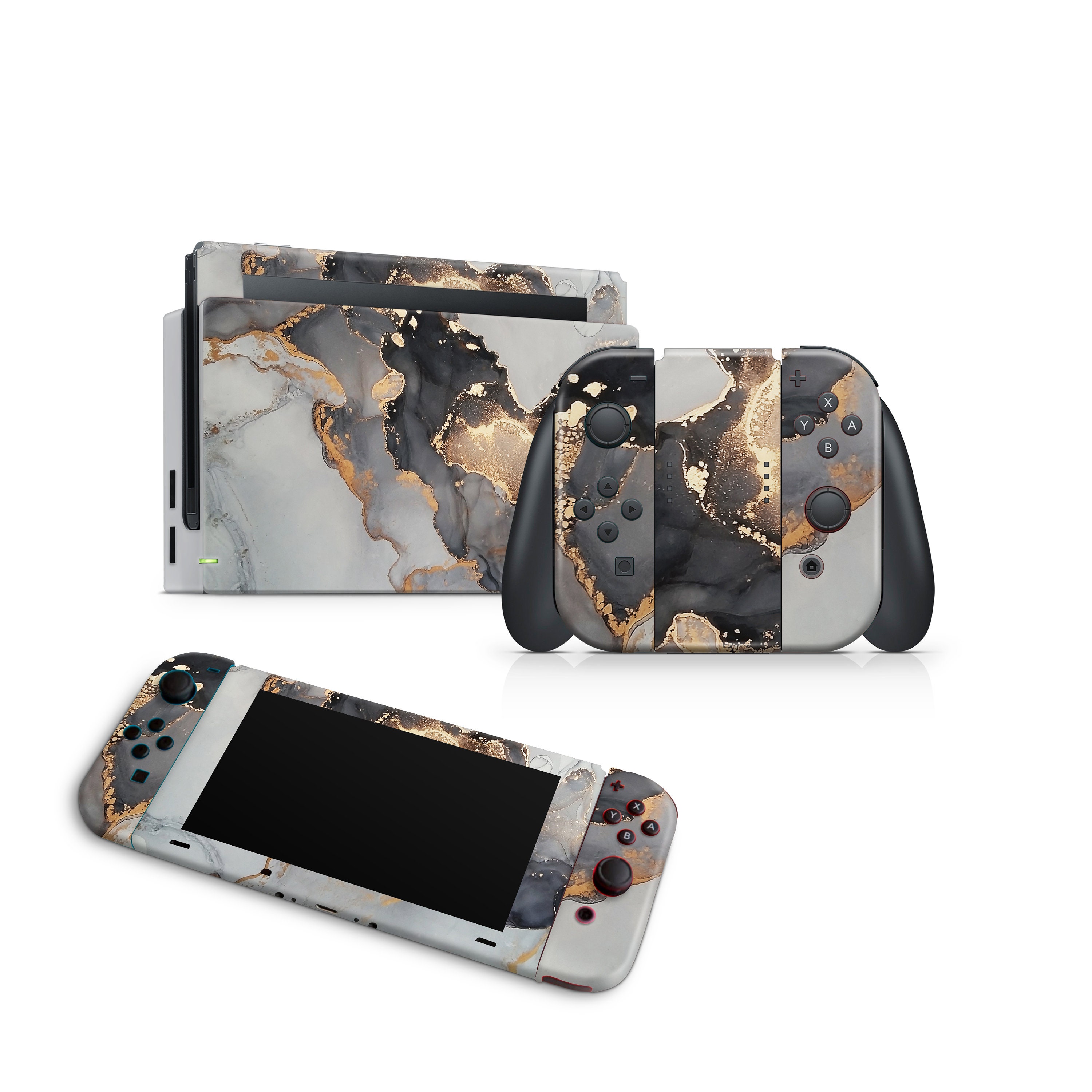 Nintendo Switch Skin Decal for Console Joy-con and Dock Golden - Etsy