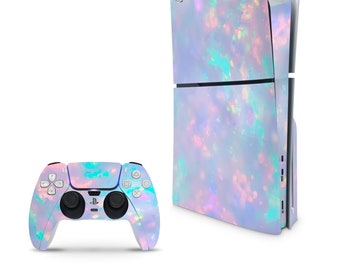 Edelstein-Aufkleber für PS5 Slim Playstation 5 Konsole und Controller, Full Wrap Vinyl für PS5 Slim