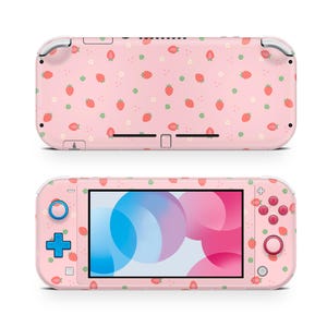 Strawberry Skin Decal For Gaming Console Premium 3M Vinyl Wrap Compatible With Switch Lite